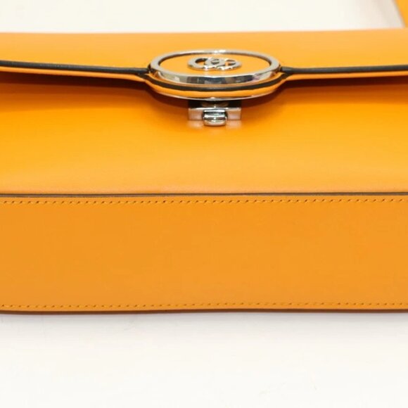 Gucci Petite GG Mini Shoulder Bag Orange Leather 739722 AABSG 7603 - Picture 12 of 16